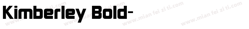 Kimberley Bold字体转换